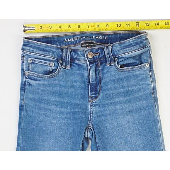 American Eagle Outfitteres Size 2 Short Womens 29" Inseam Low Rise Flare Jeans - Picture 2 of 13